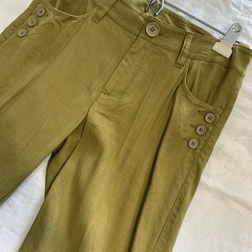 Cabi Olive Green Wide-Leg Pants